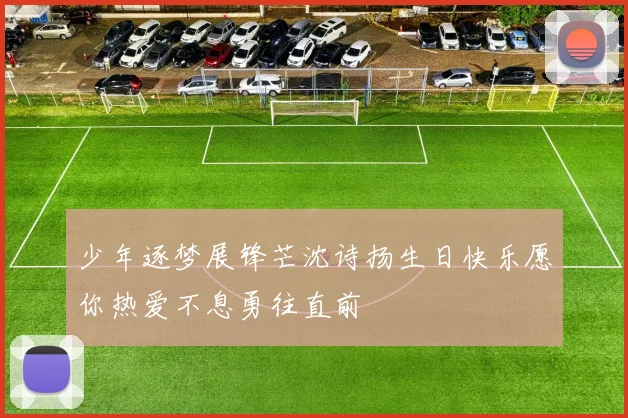 少年逐梦展锋芒沈诗扬生日快乐愿你热爱不息勇往直前